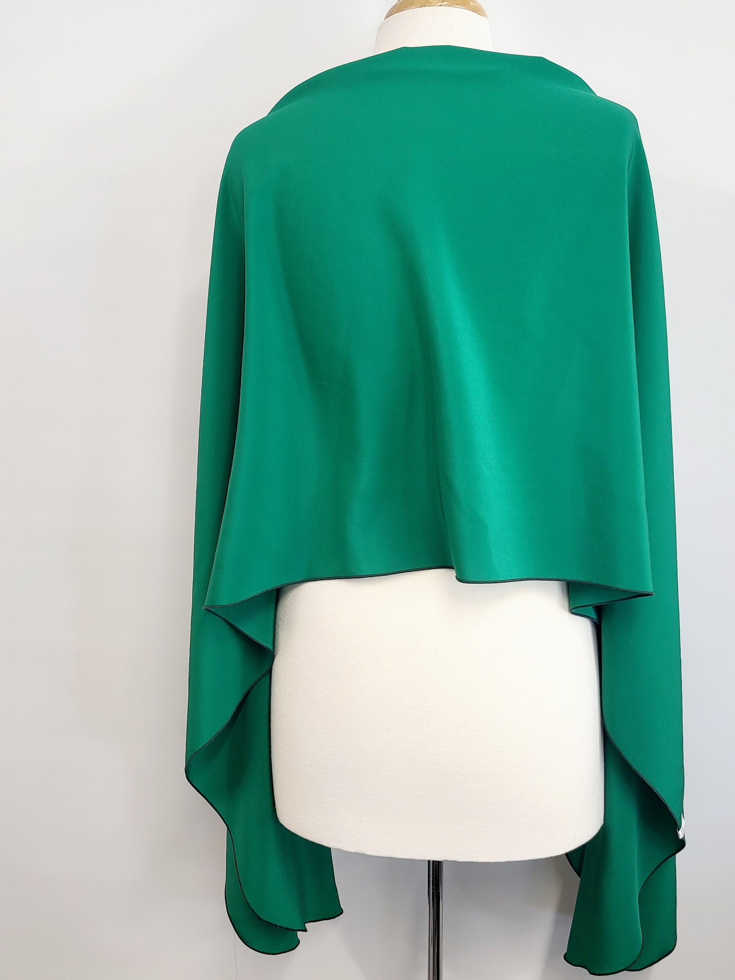 Foulard long en soie vert émeraude