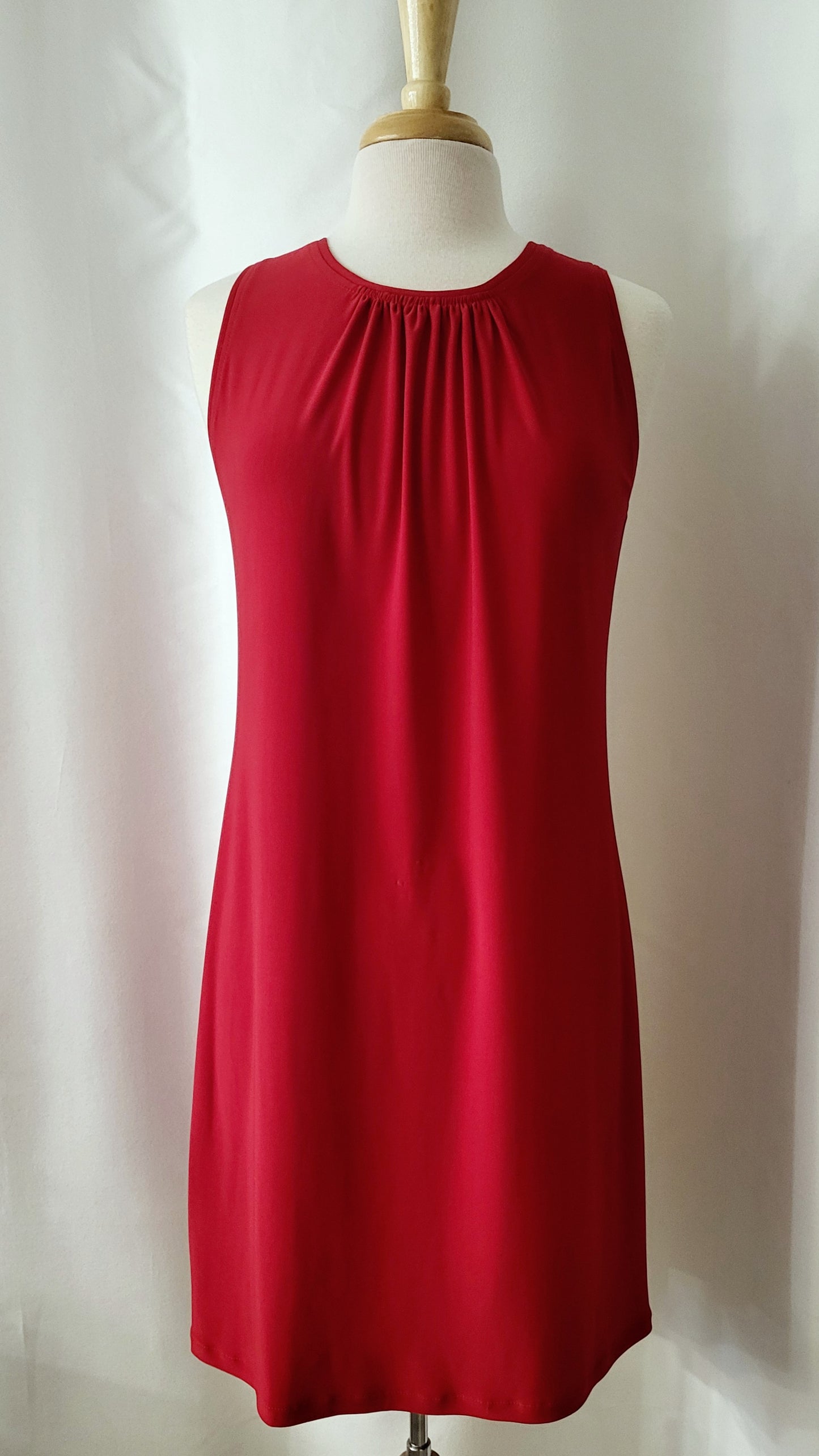 Red "Lucie" dress.