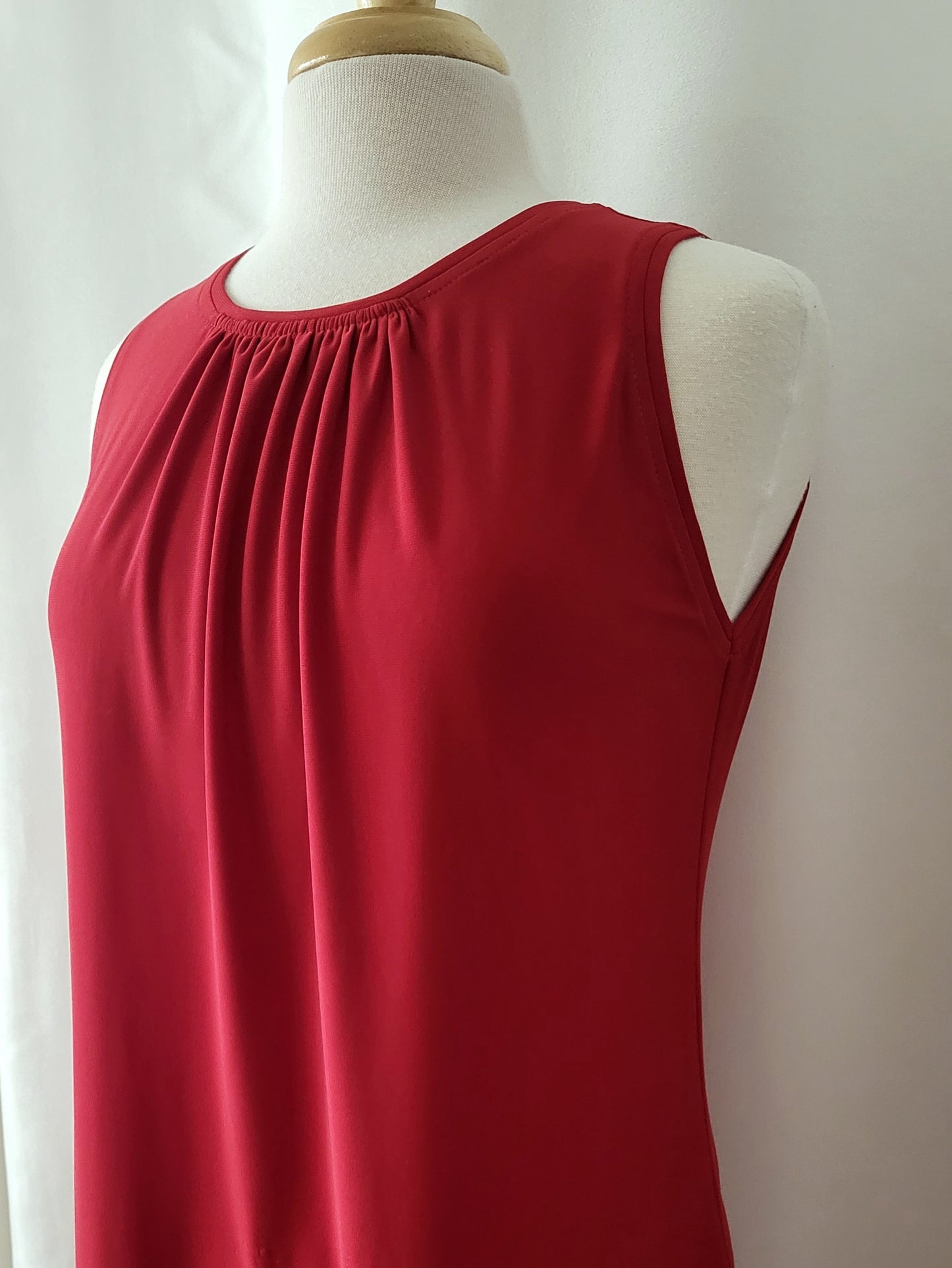 Red "Lucie" dress.