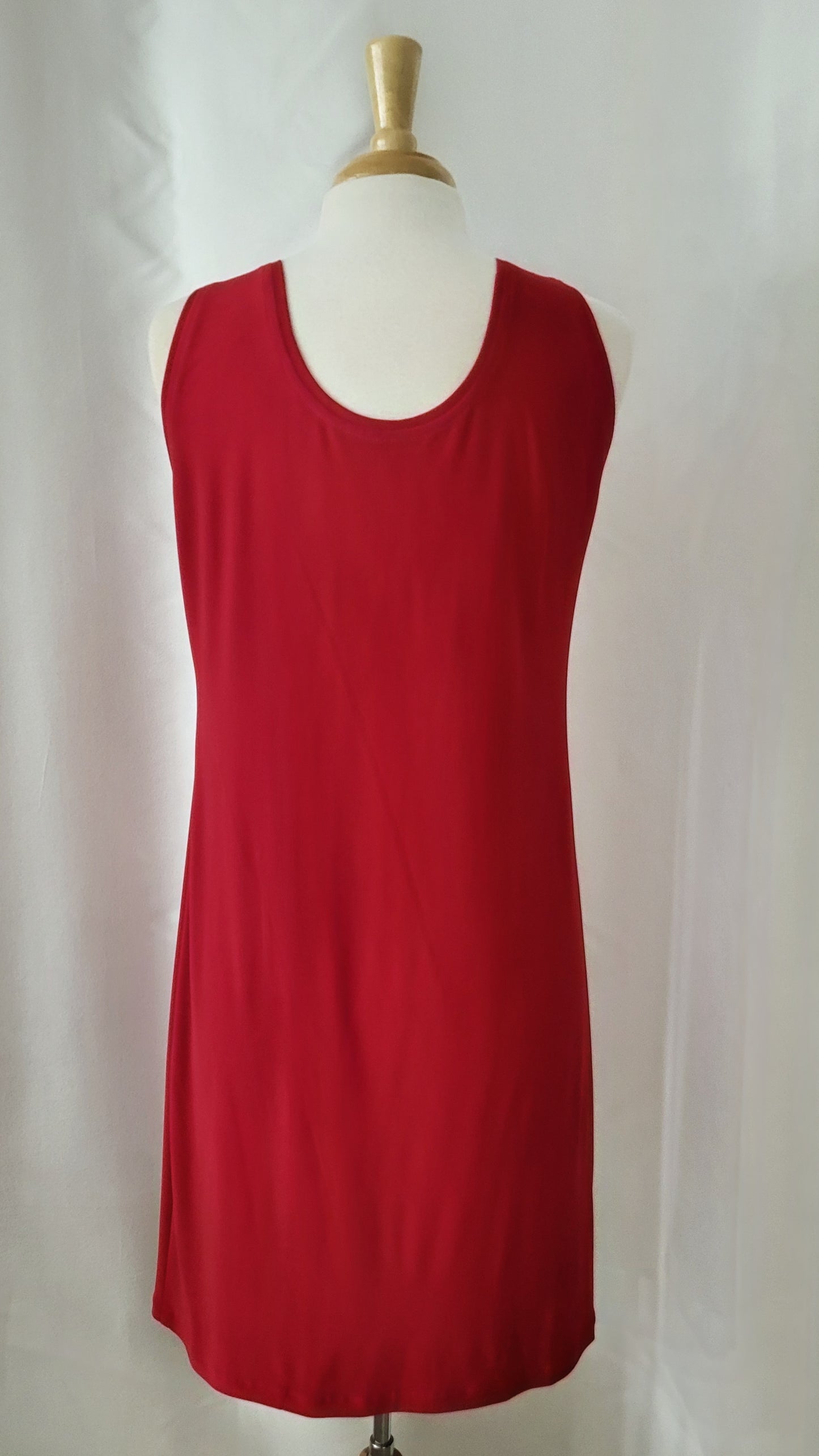 Red "Lucie" dress.