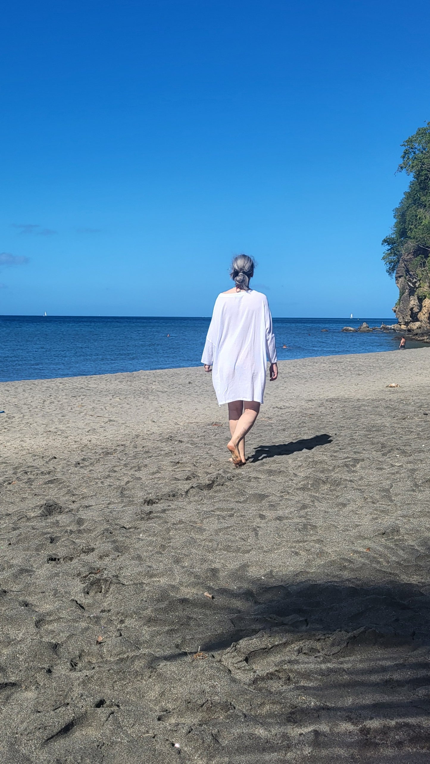 "Nadine" tunic in waffle cotton, one size