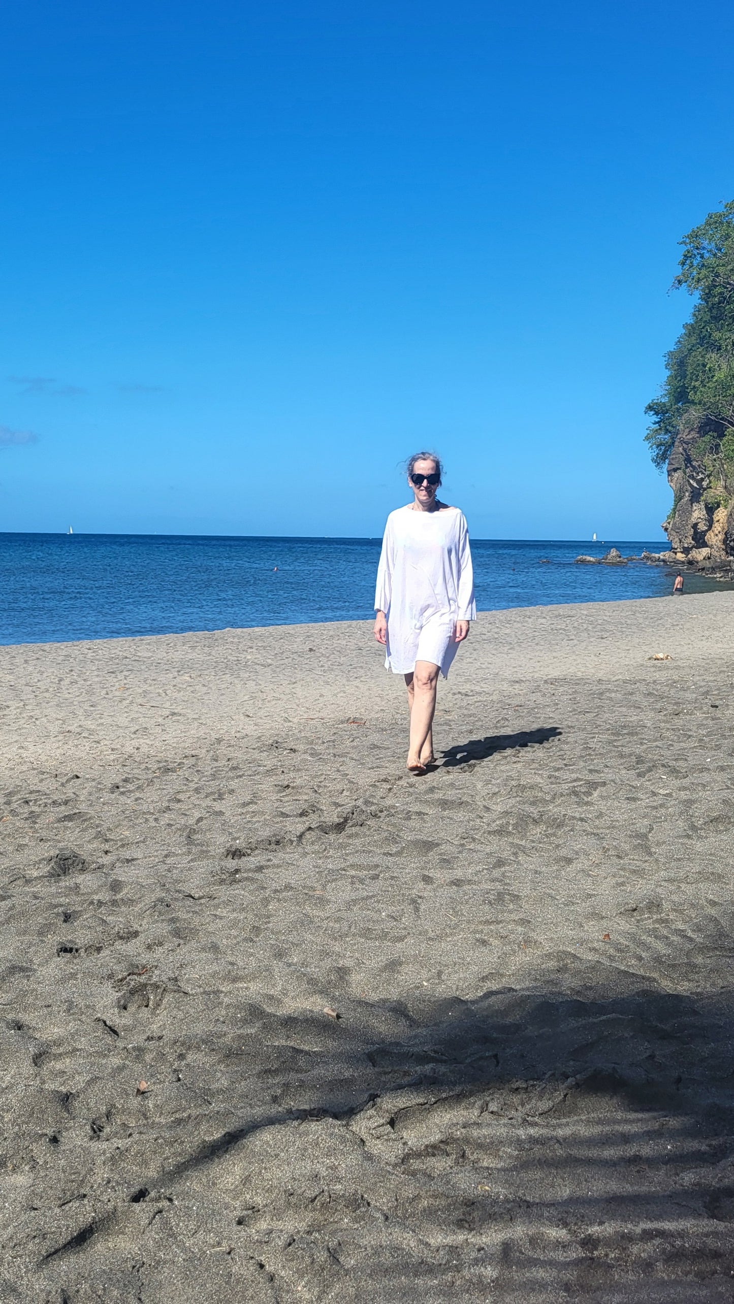 "Nadine" tunic in waffle cotton, one size