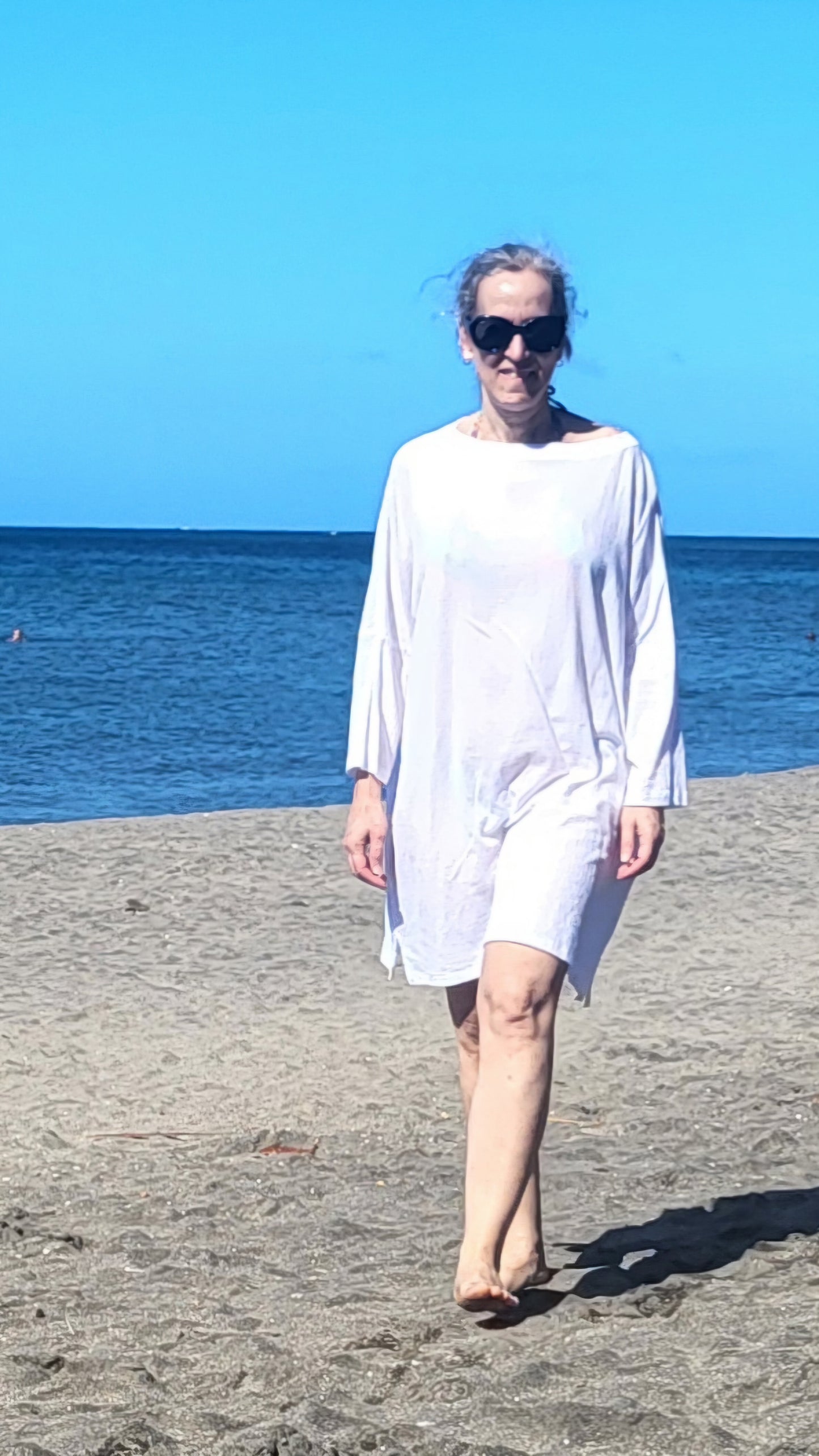 "Nadine" tunic in waffle cotton, one size