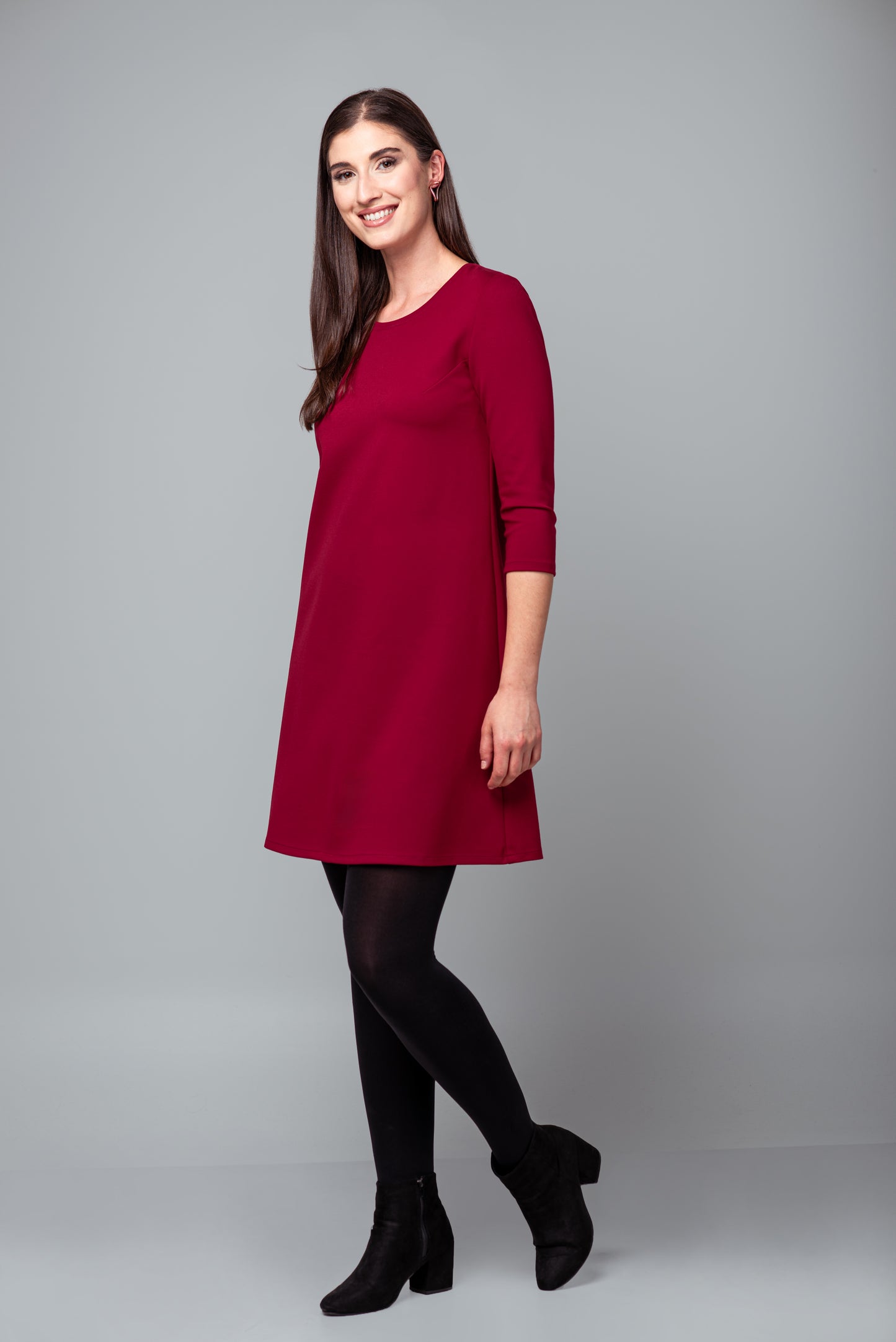 Robe Christine à manches trois-quarts