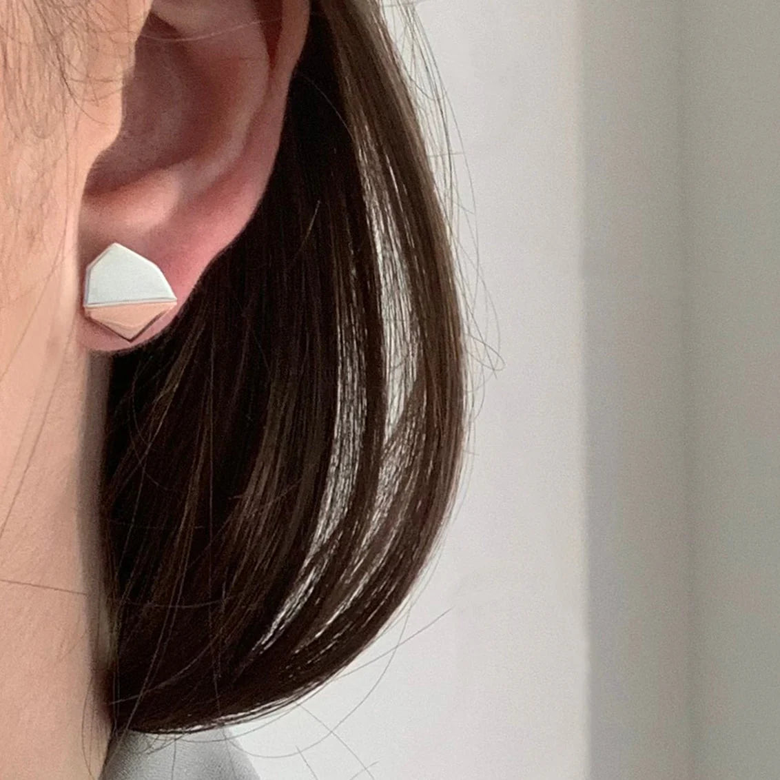 MON - Boucles d'oreilles argent et cuivre ASY01