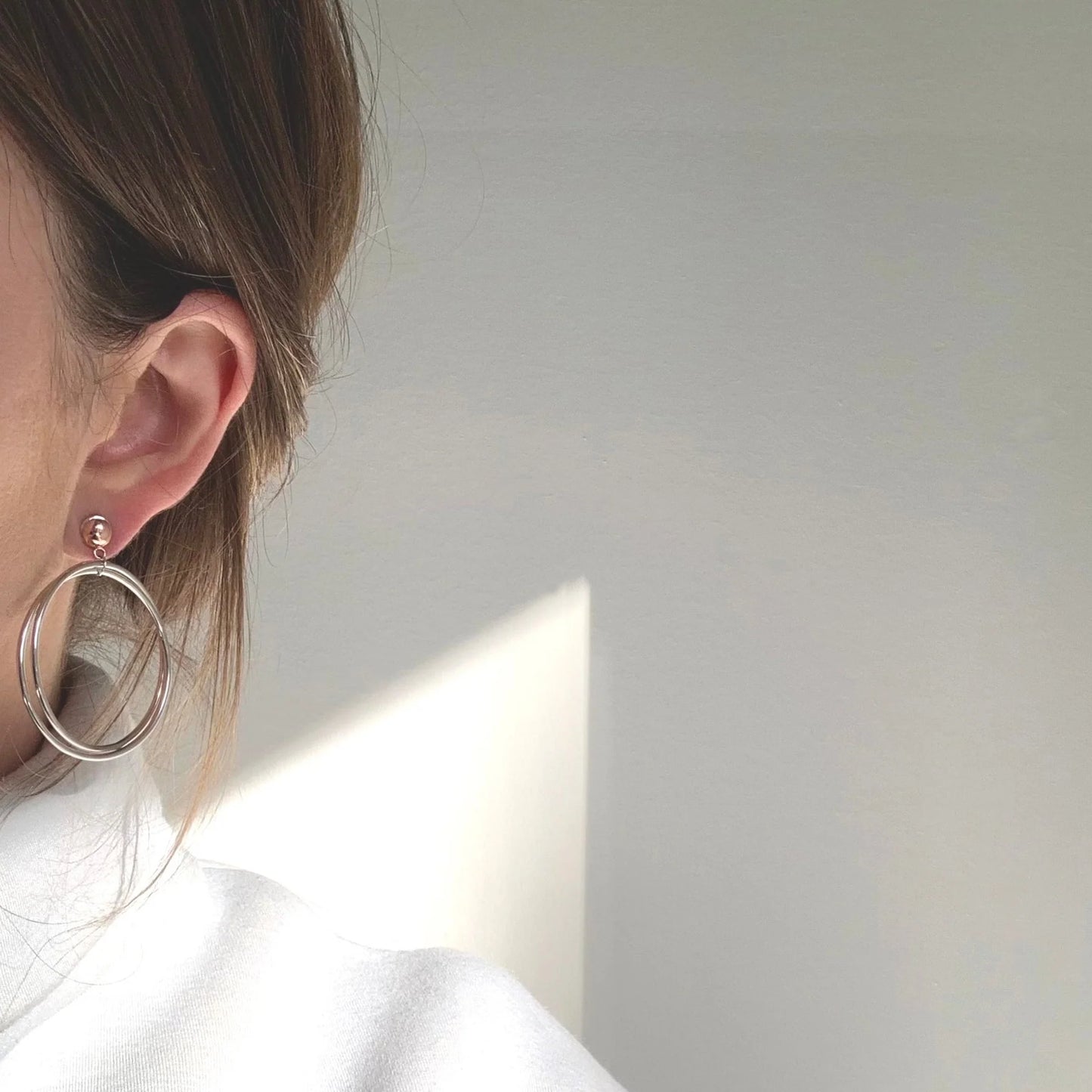 MON - Boucles d'oreilles argent et cuivre Dots04