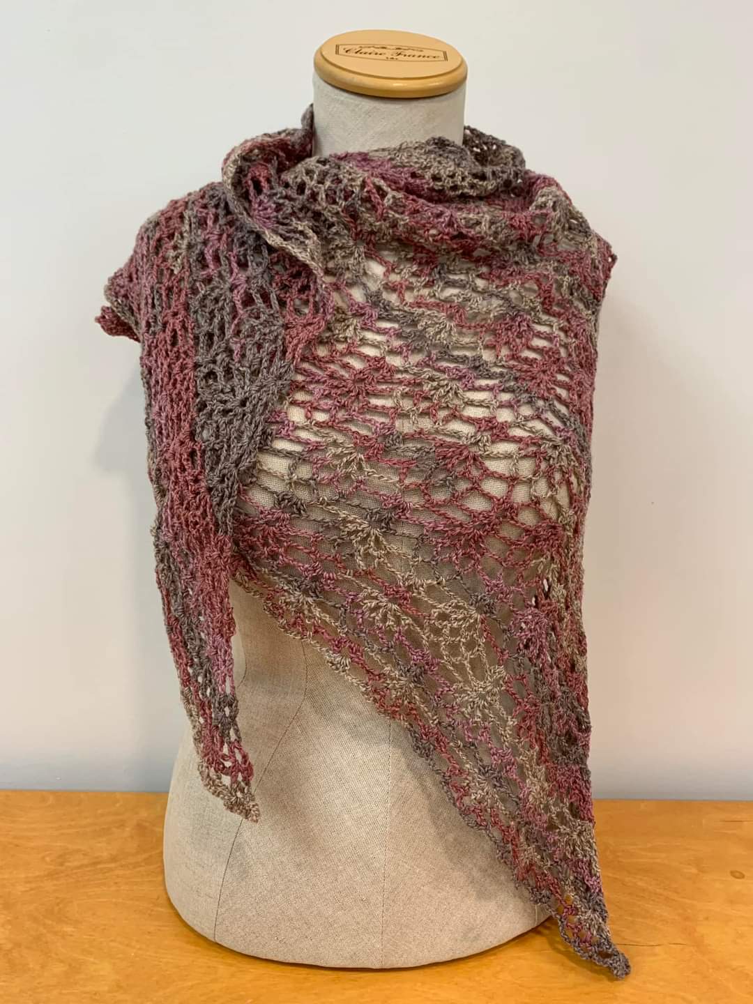 MPA - Crocheted triangle shawl 2 color choices