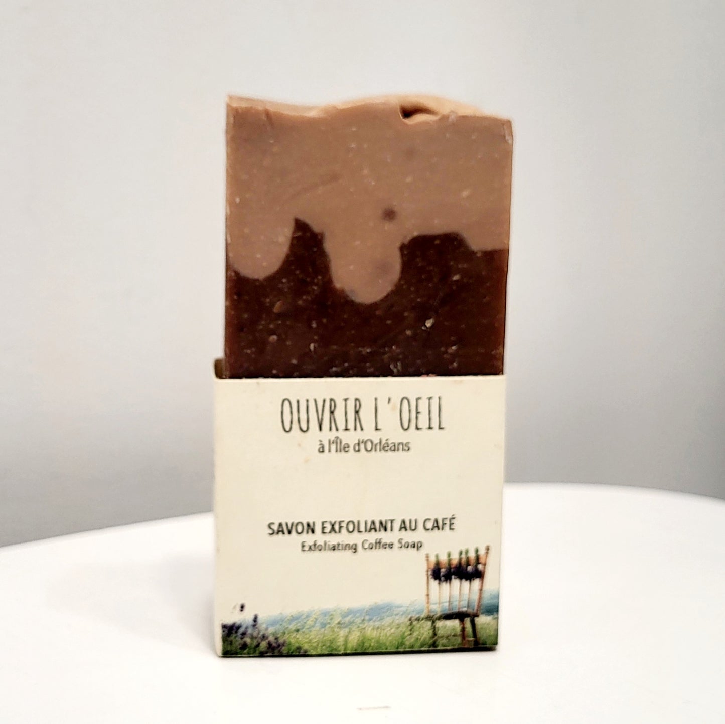 "Open the Eye" exfoliating coffee soap