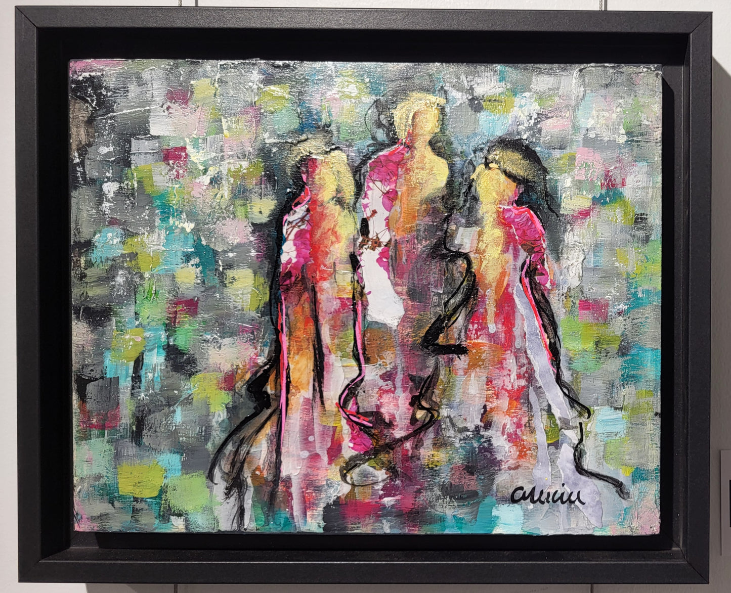 "Spring Outfits" 8 x 10 acrylic painting, framed