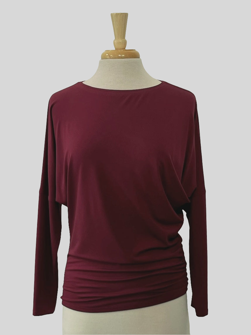Haut ''Brigitte'' manches longues en jersey de bambou.