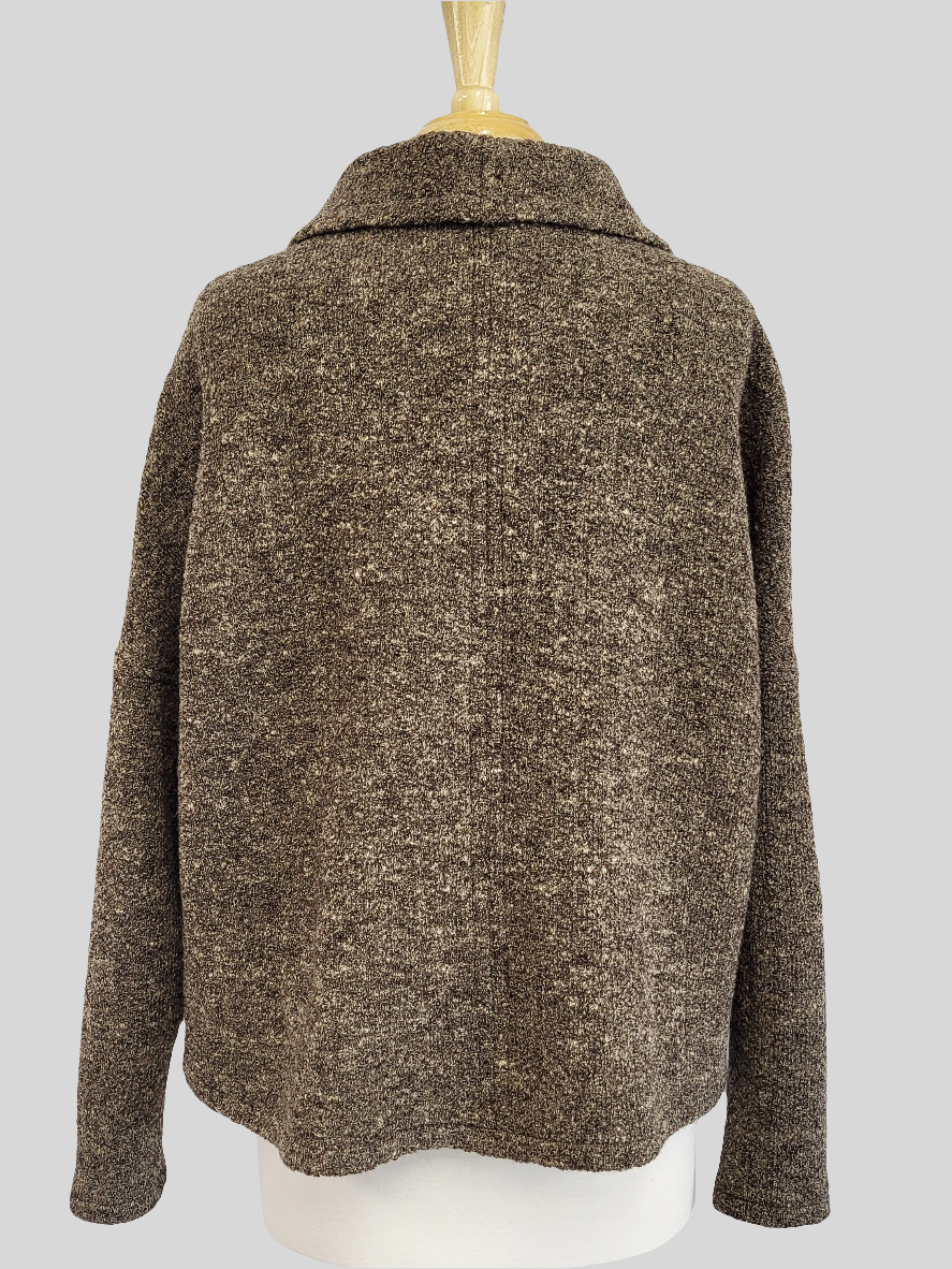 Haut ample à manches longues en tricot de laine