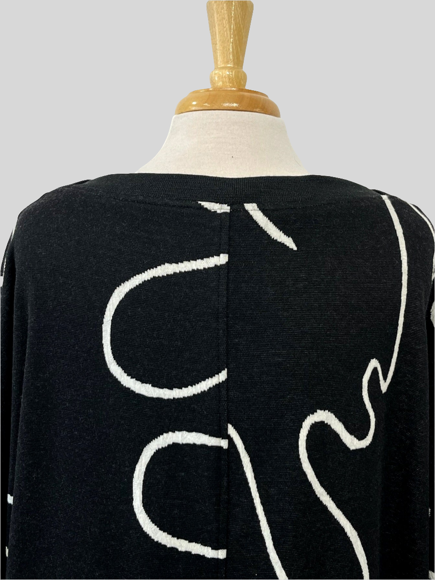 Robe/tunique "Nadine" en taille unique, motif abstrait