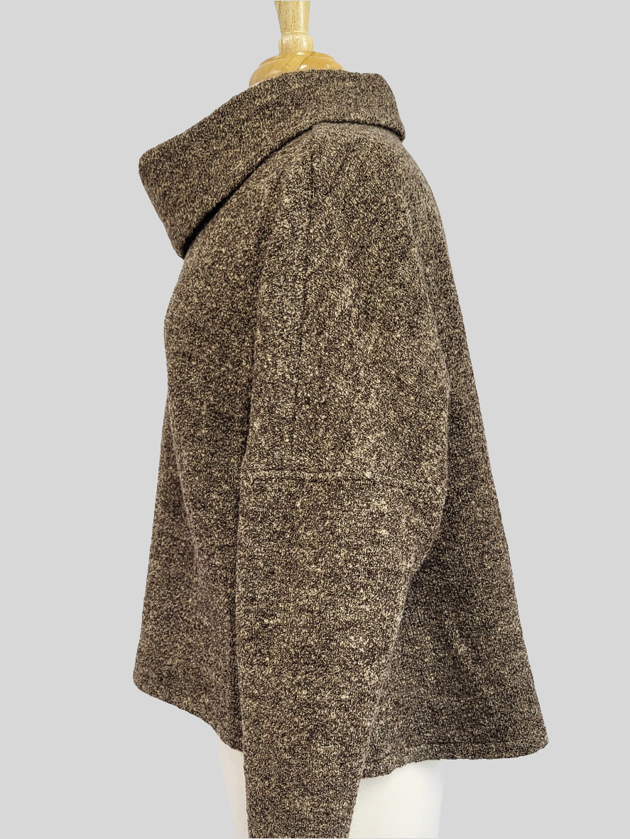 Haut ample à manches longues en tricot de laine