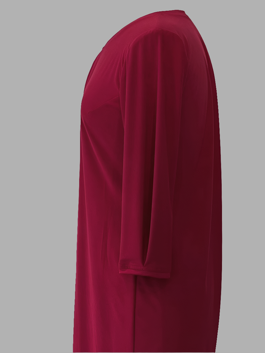 Robe ''Lucie'' couleurs vives - manches trois-quarts et plis creux