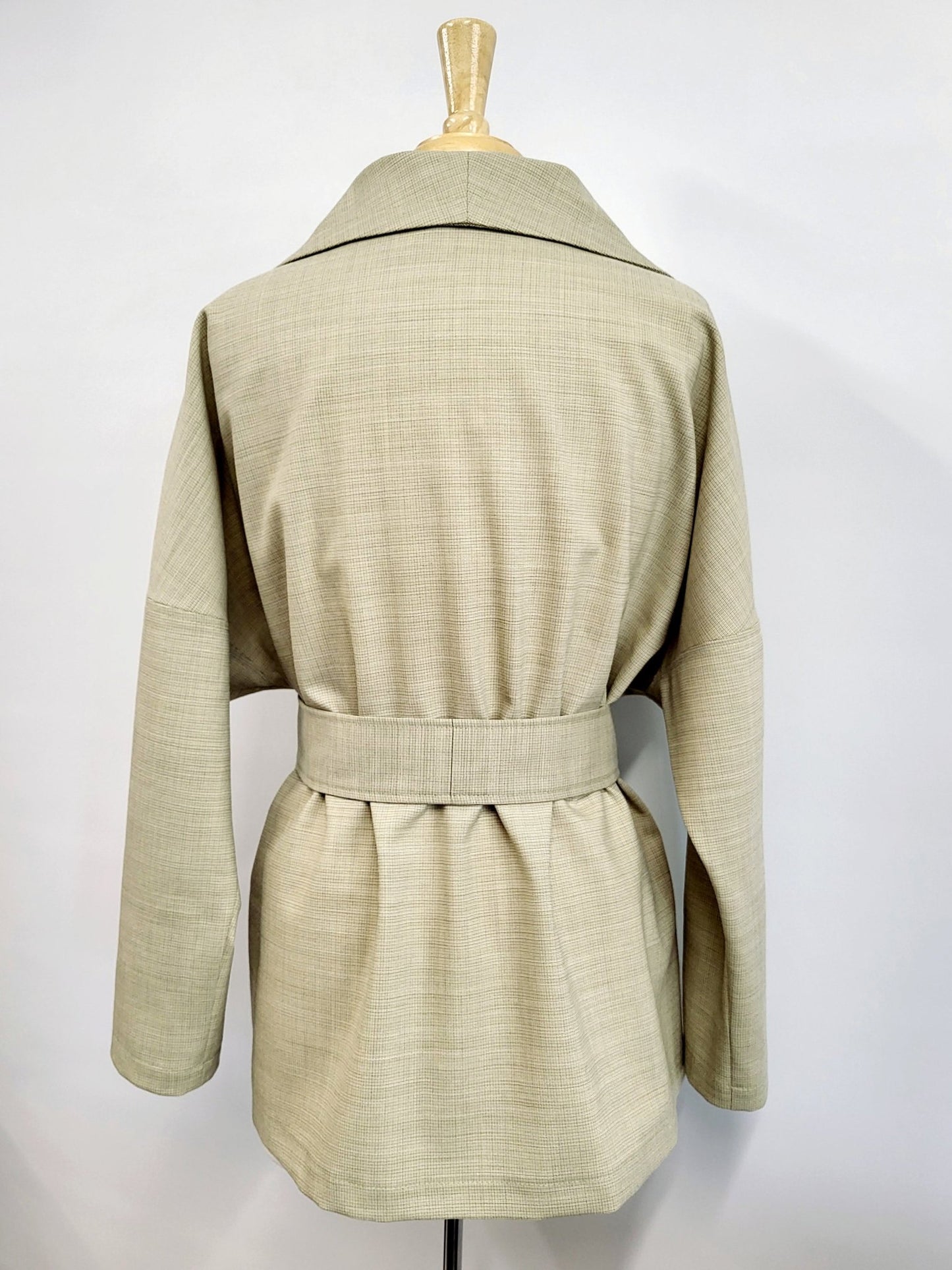 ''Lola'' veste ample en pure laine ultra fine, vert sauge - Christine Mercier atelier - boutique - Christine Mercier