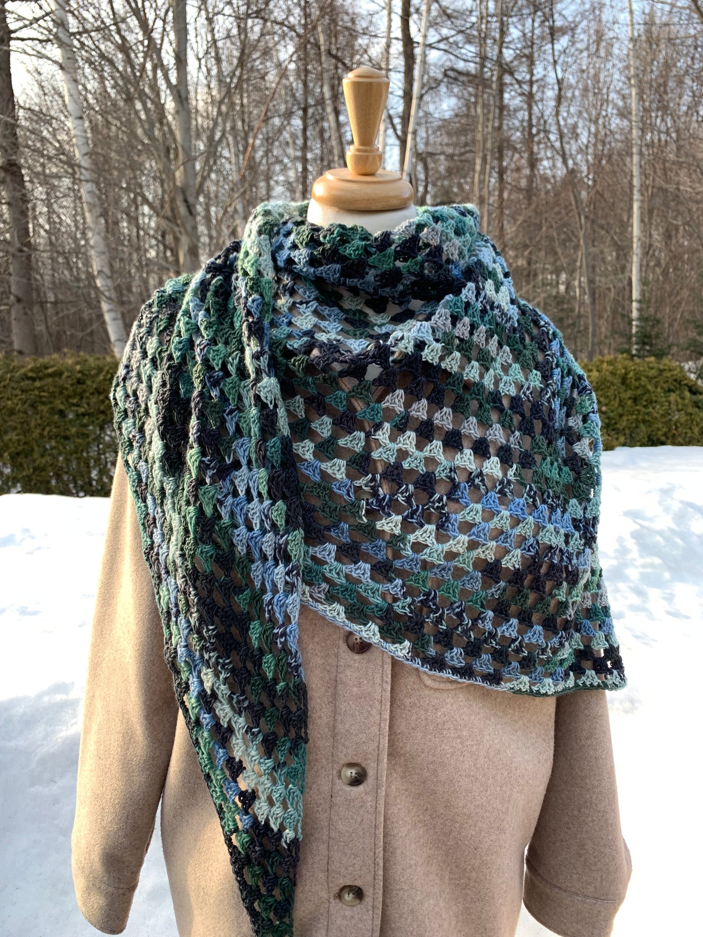 MPA - Crocheted Hurricane Shawl 2 color choices