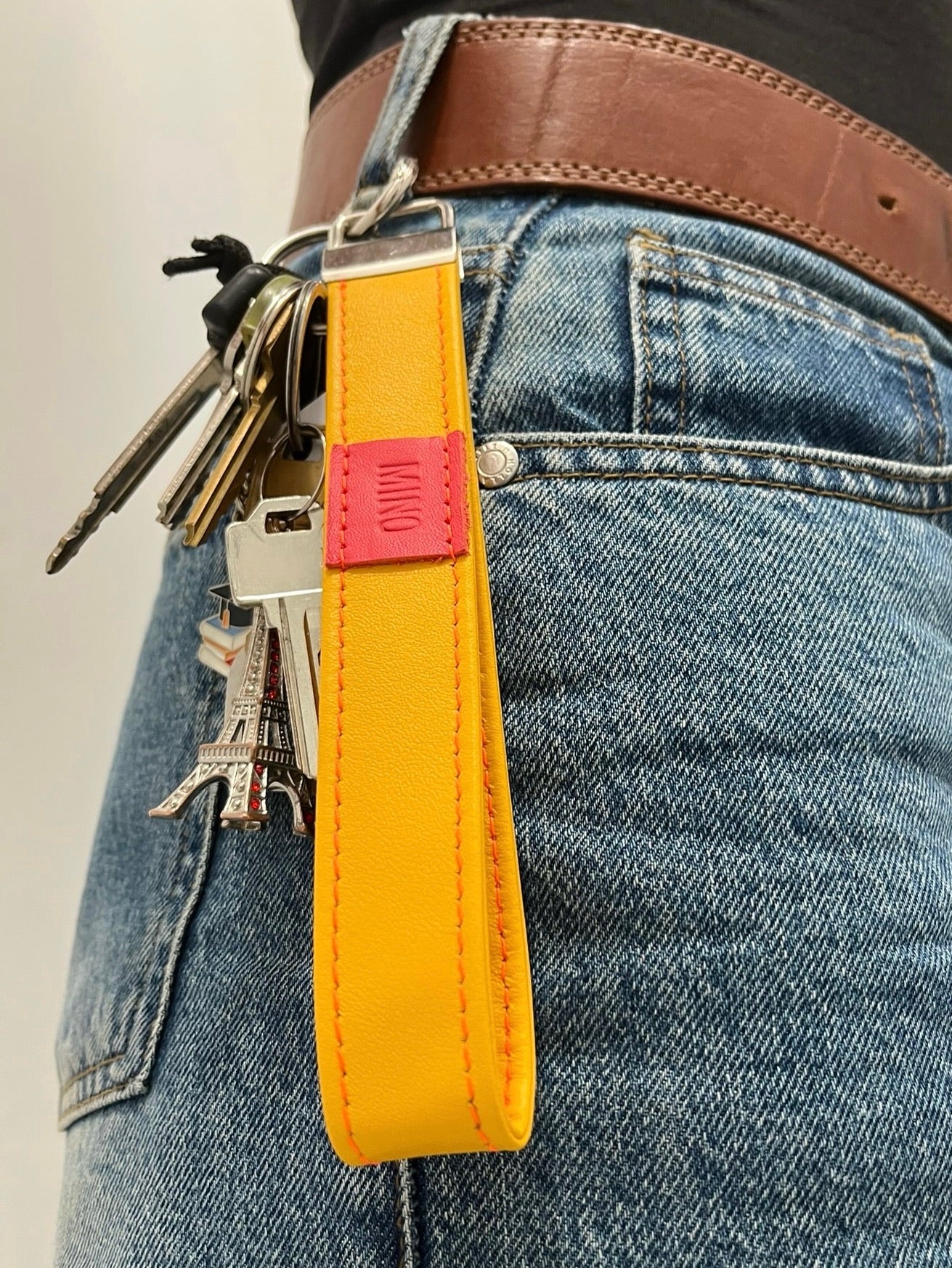 Porte clés dragonne en cuir - Mino maroquinerie