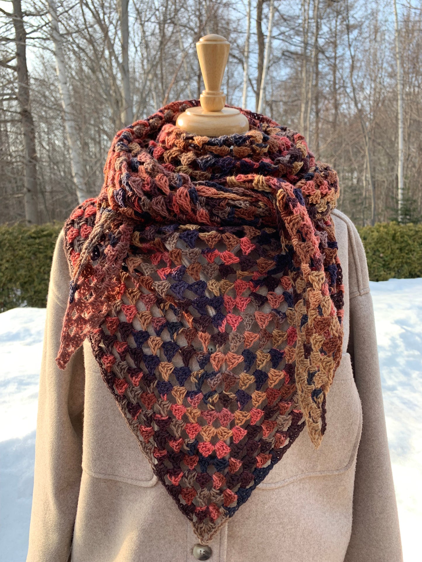 MPA - Crocheted Hurricane Shawl 2 color choices