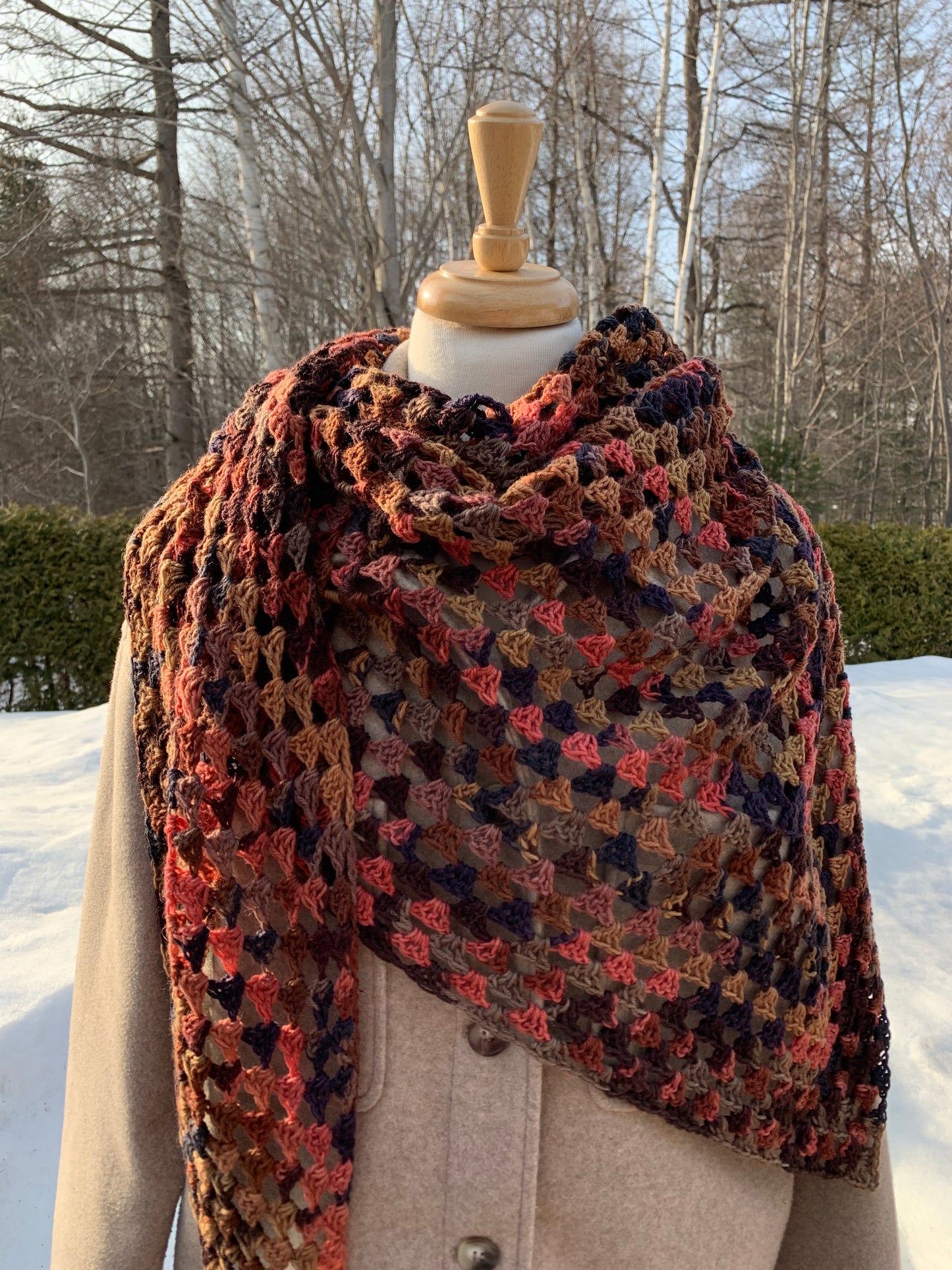 MPA - Crocheted Hurricane Shawl 2 color choices