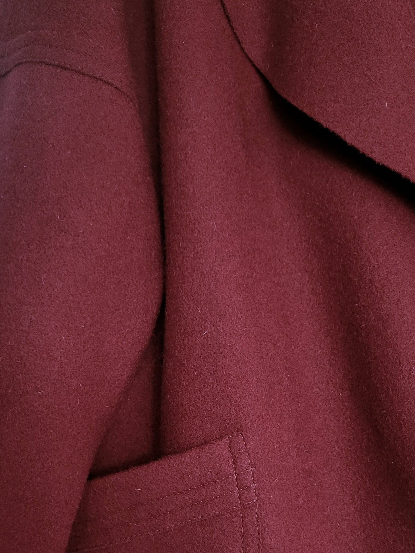 Veste Lola longue en laine avec poches