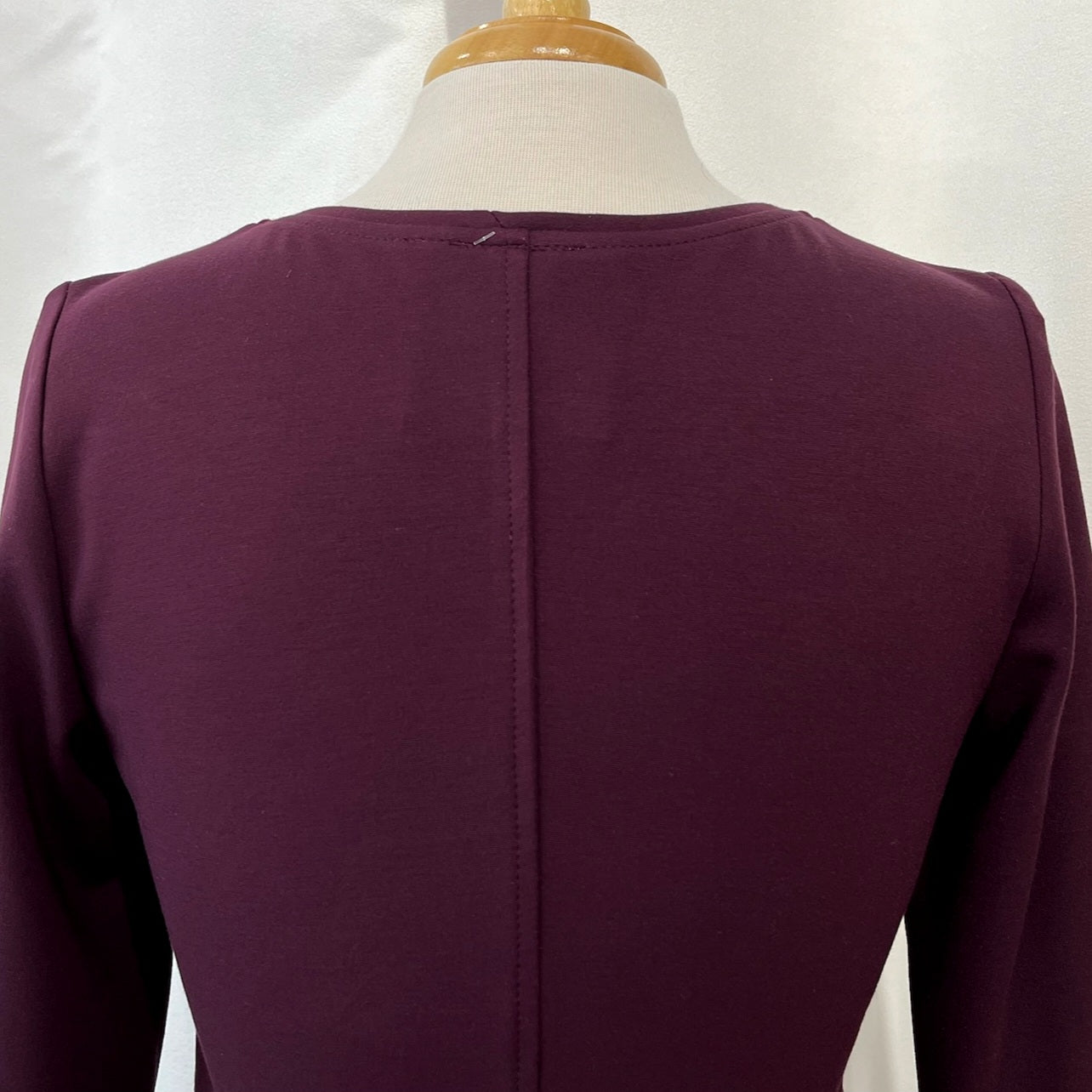 Robe Michelle bordeaux à manches longues