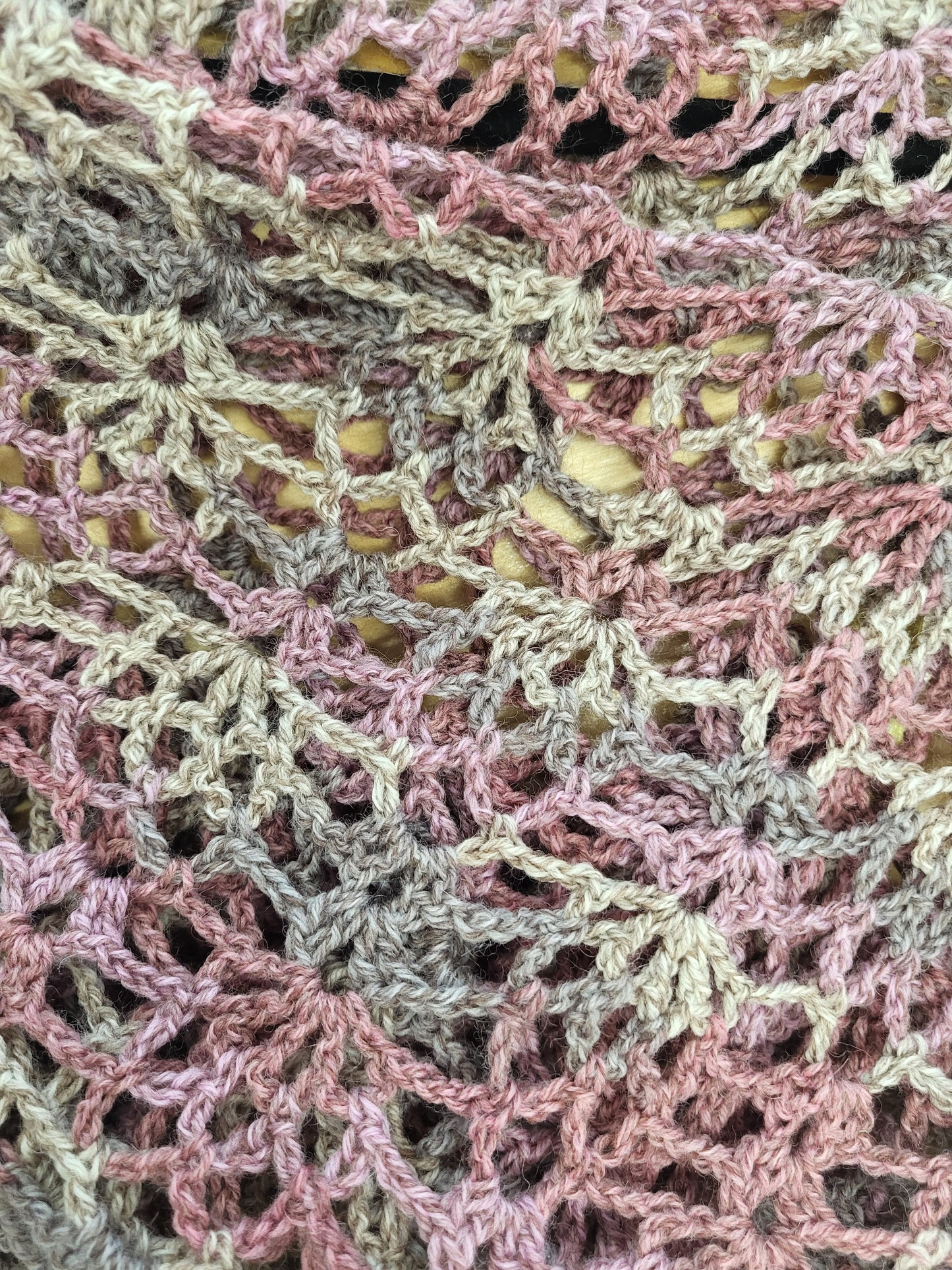 MPA - Crocheted triangle shawl 2 color choices