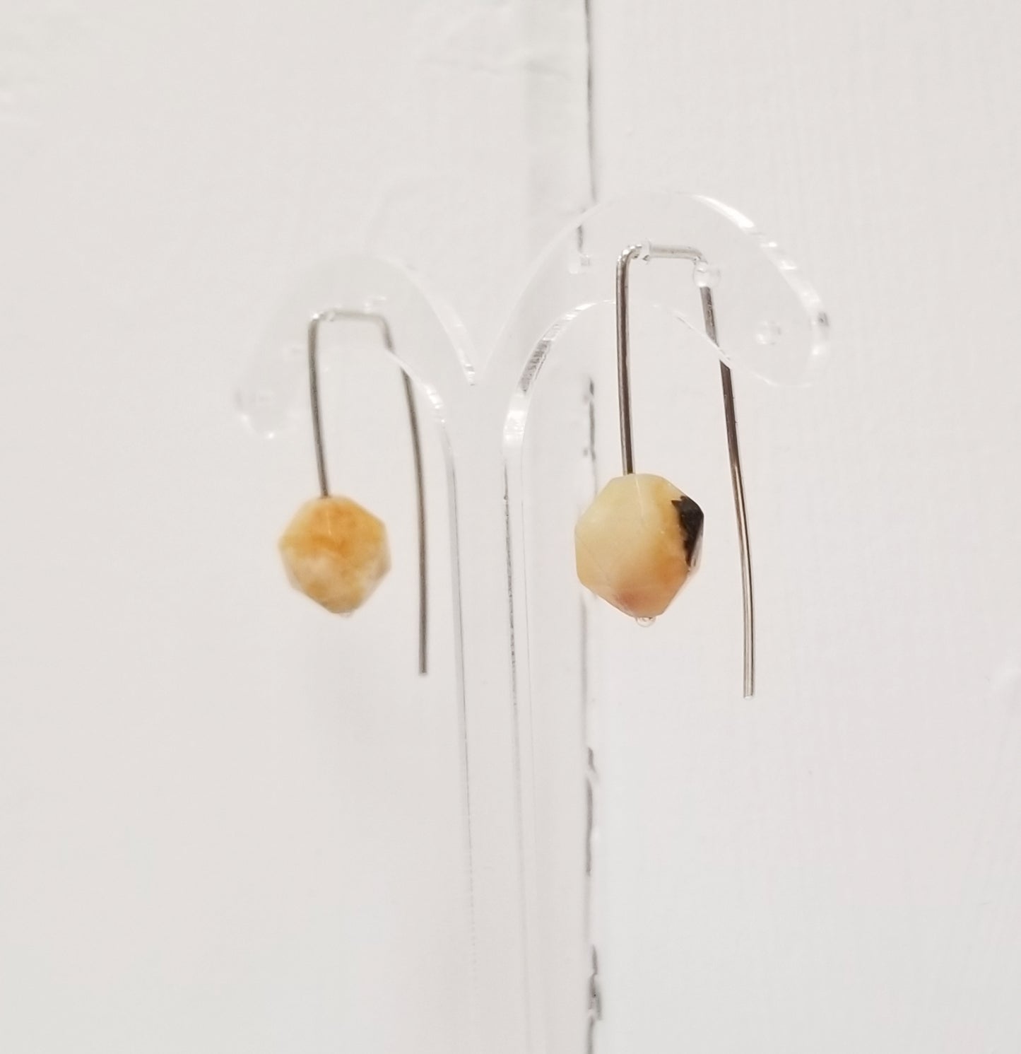 Boucles d'oreilles en argent et amazonite. - Christine Mercier atelier-boutique