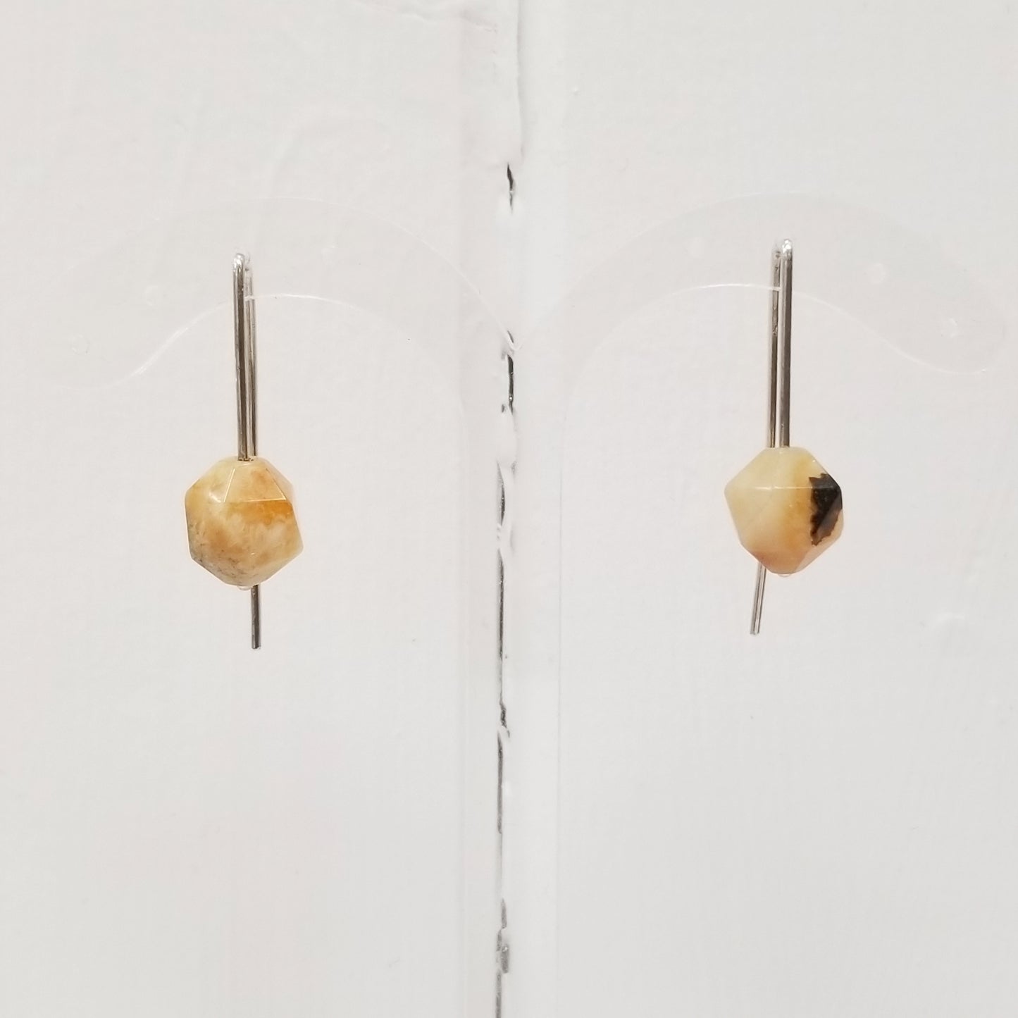 Boucles d'oreilles en argent et amazonite. - Christine Mercier atelier-boutique