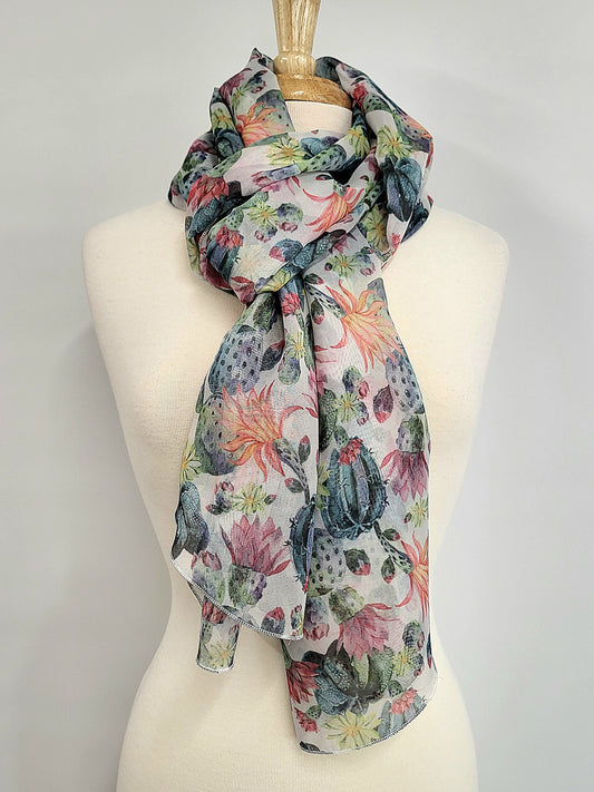 Foulard imprimé cactus
