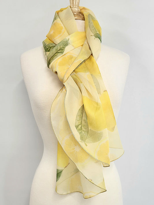 Foulard imprimé citrons