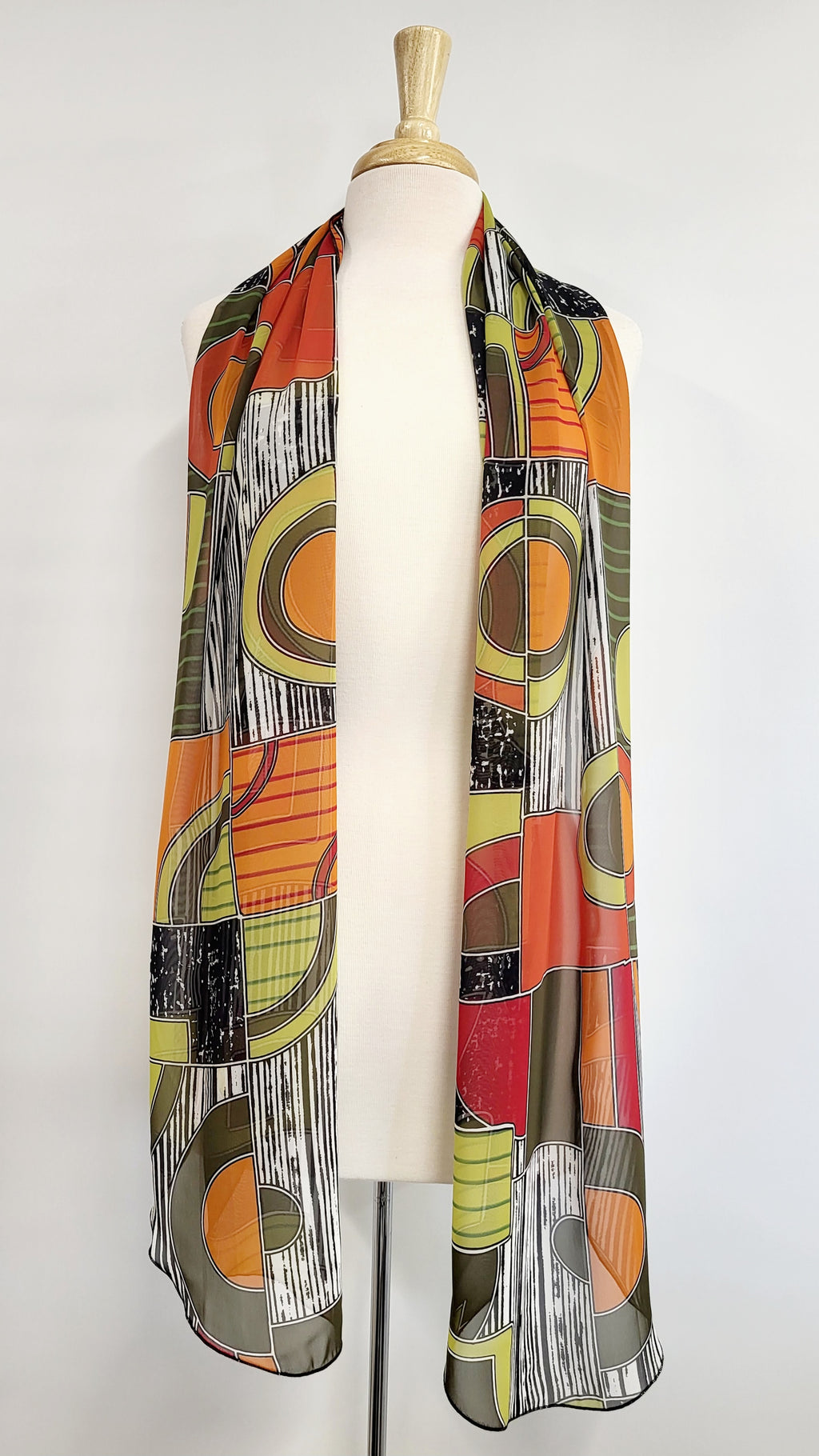 Foulard long imprimé "boho"