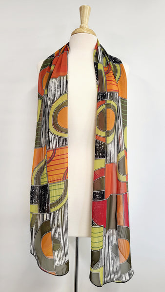 Foulard long imprimé "boho"