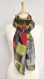 Foulard long imprimé "boho"
