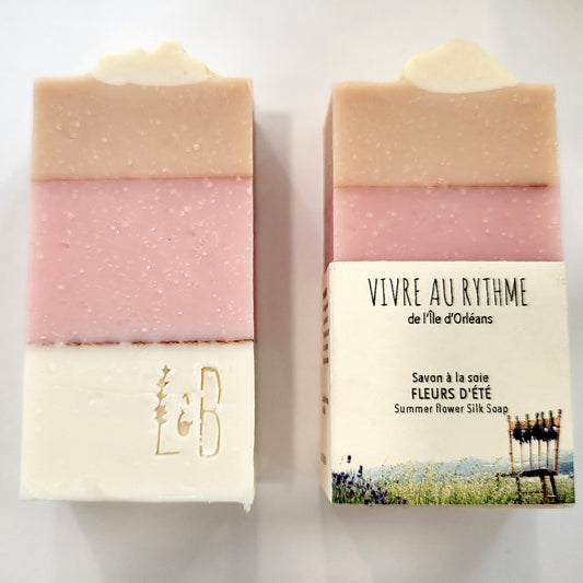 "Live to the rhythm" soap with summer flowers