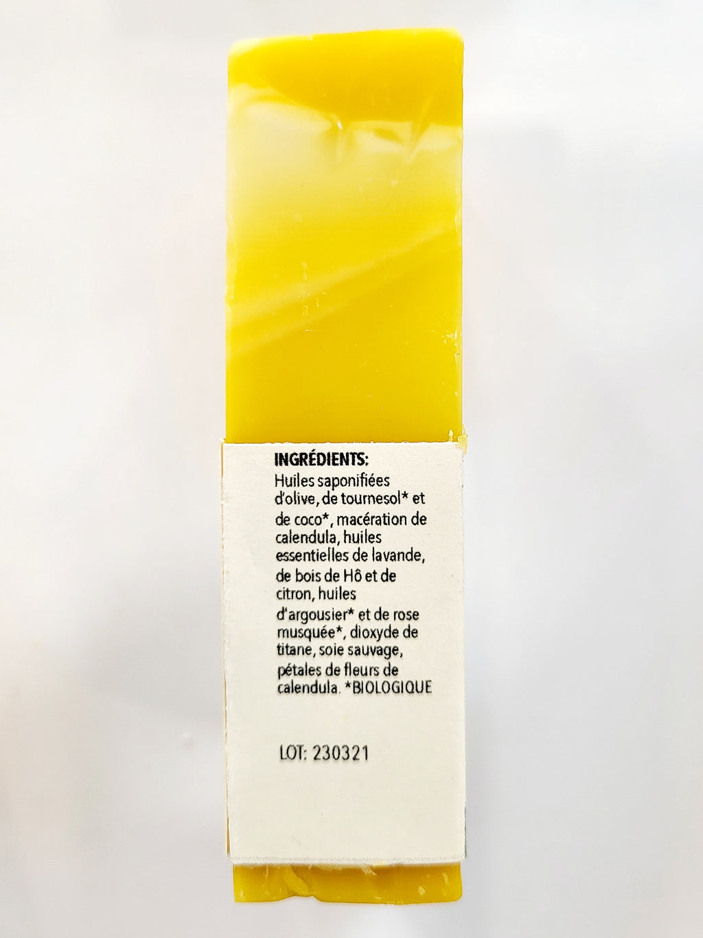Savon "Arrêter le temps" calendula et argousier - Christine Mercier atelier-boutique