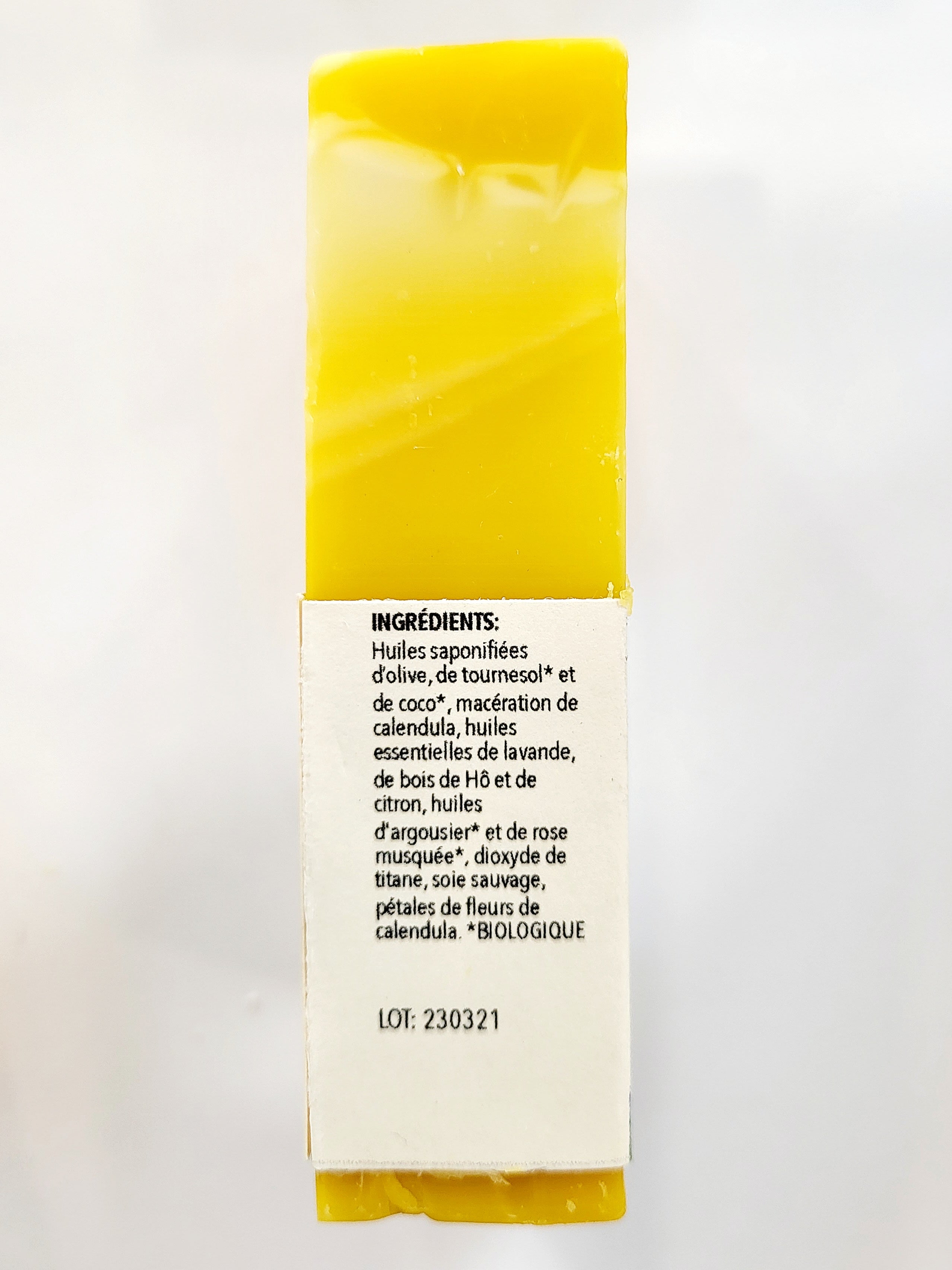 Savon "Arrêter le temps" calendula et argousier - Christine Mercier atelier-boutique