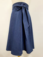 Jupe portefeuille aspect jeans
