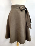Jupe portefeuille en laine fine