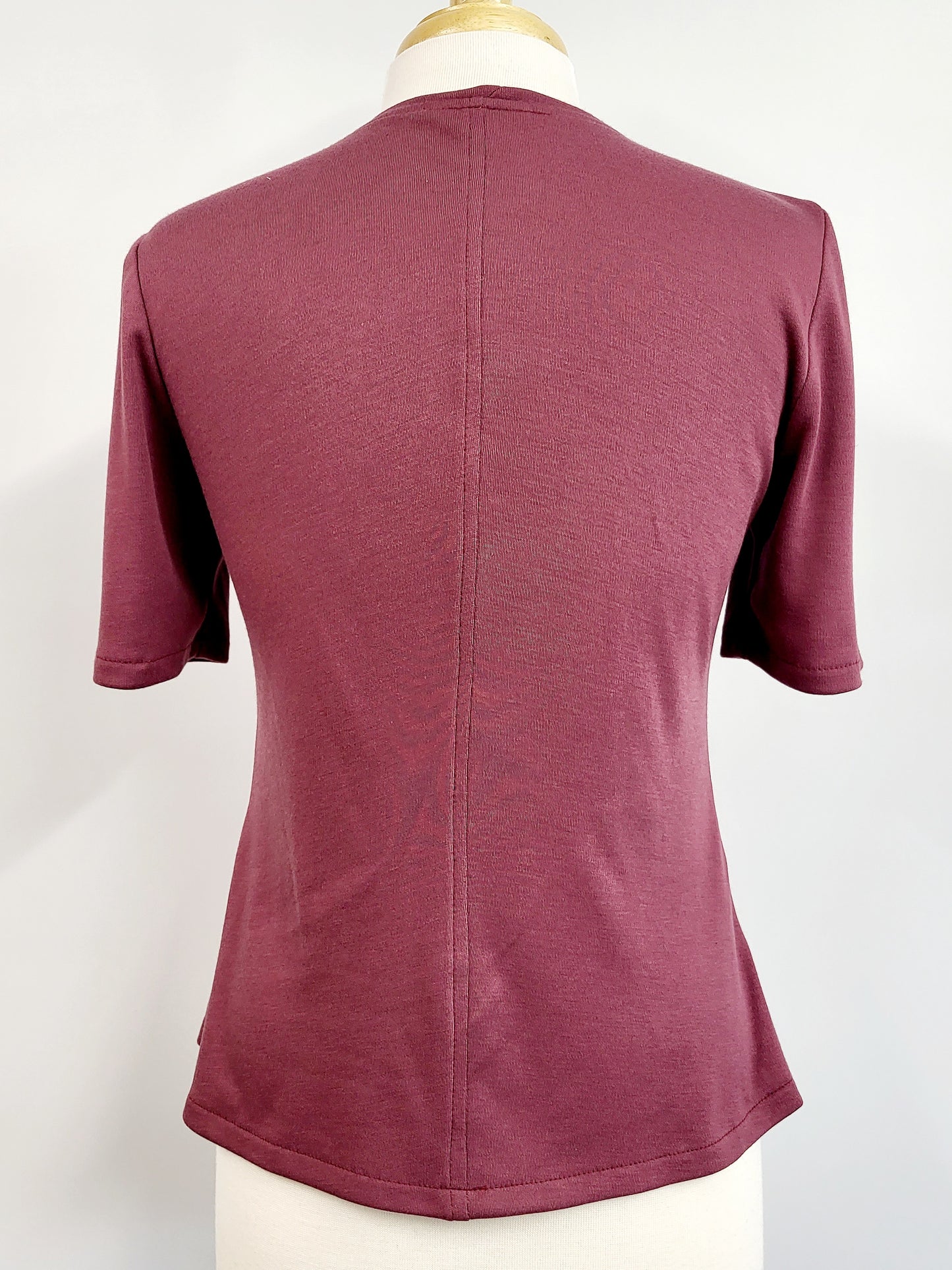 Twin set in soft antique pink knit