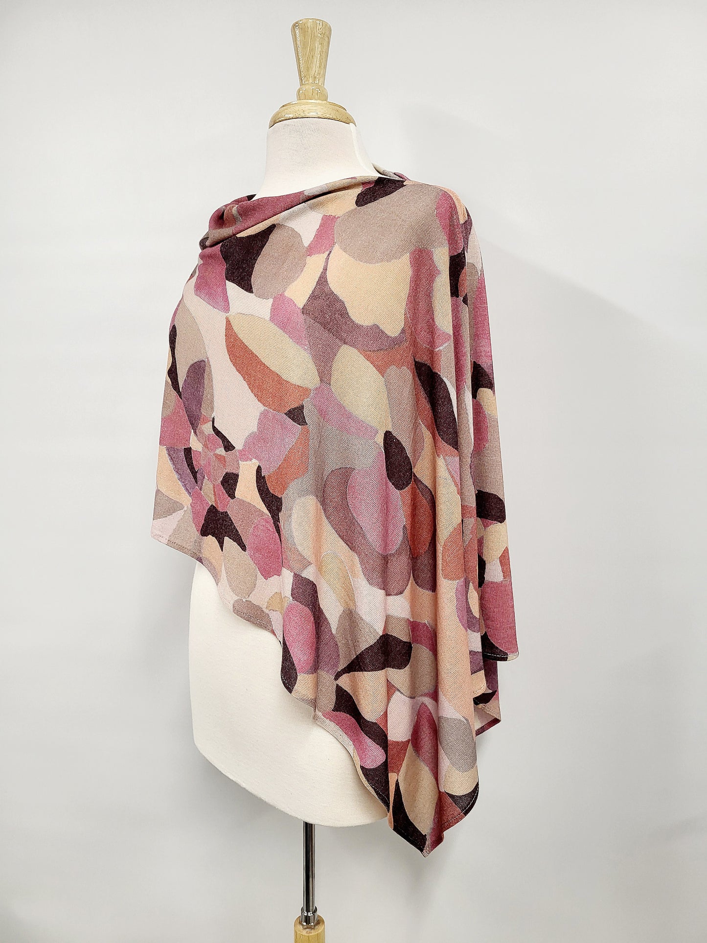 Poncho asymétrique, veste originale.