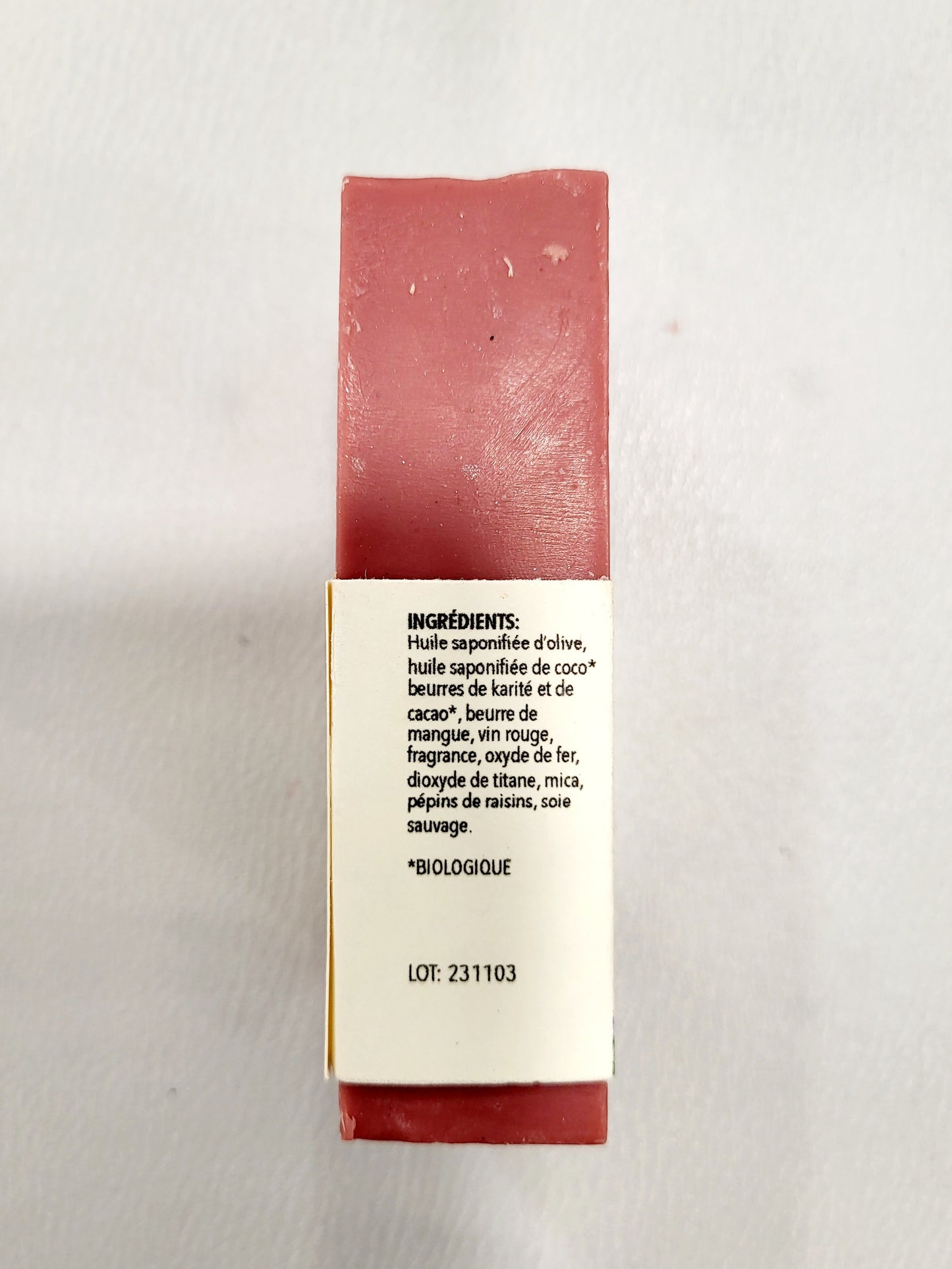 Savon "Lever son verre" vin rouge