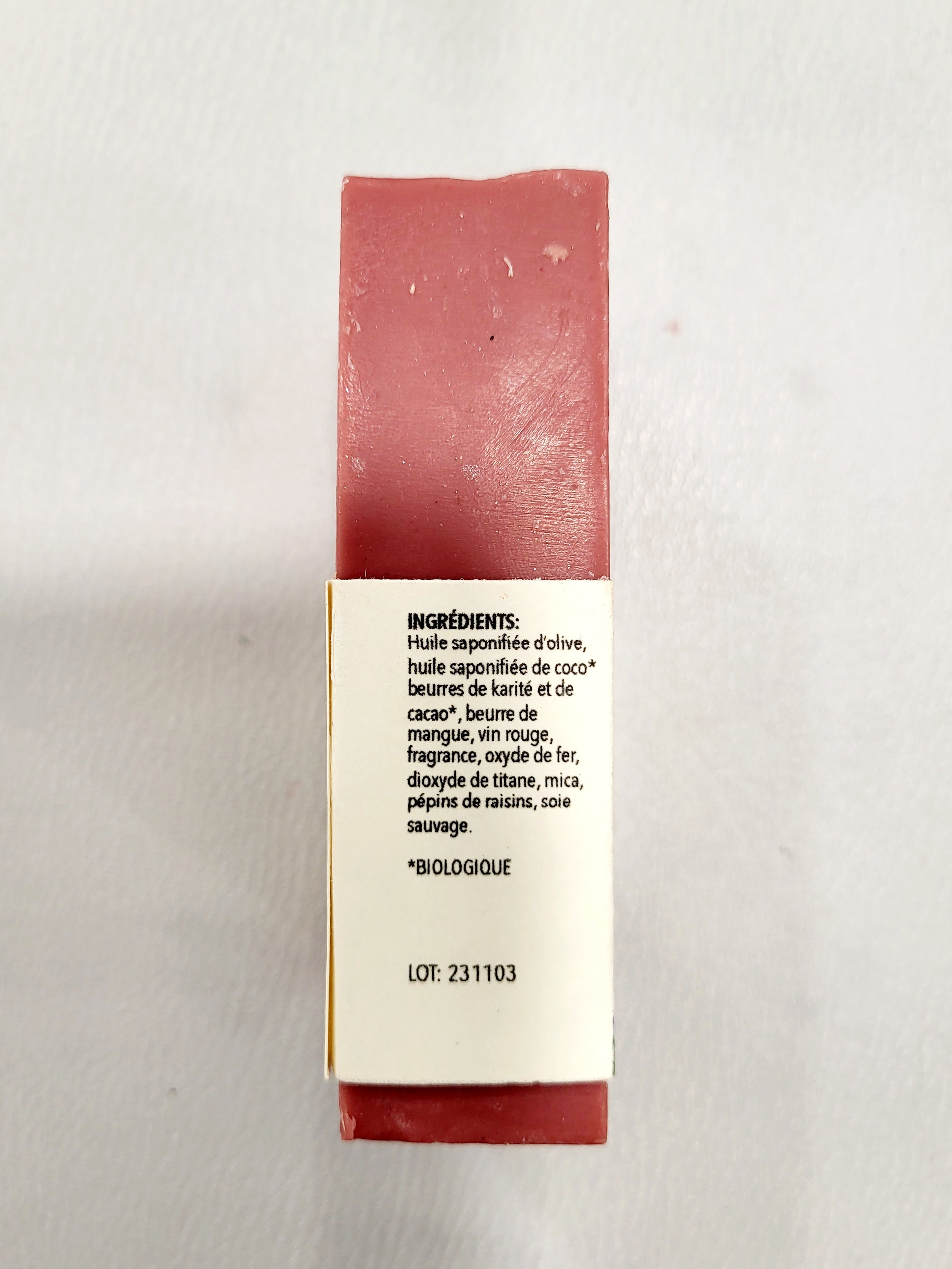 Savon "Lever son verre" vin rouge