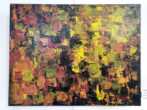 "Soir d'automne" tableau 14 x 18 à l'acrylique