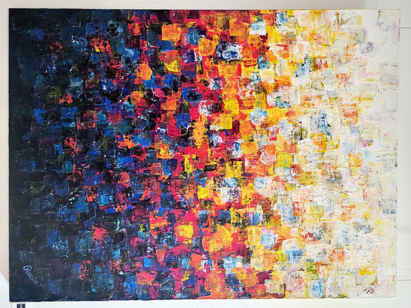 ''Émergence" tableau 40 x 30 à l'acrylique