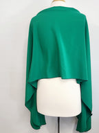 Foulard long en soie vert émeraude