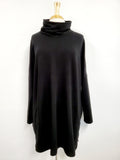 Robe/tunique Nadine à col souple, NOIR
