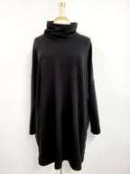 Robe/tunique Nadine à col souple, NOIR