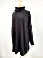 Robe/tunique Nadine à col souple, NOIR