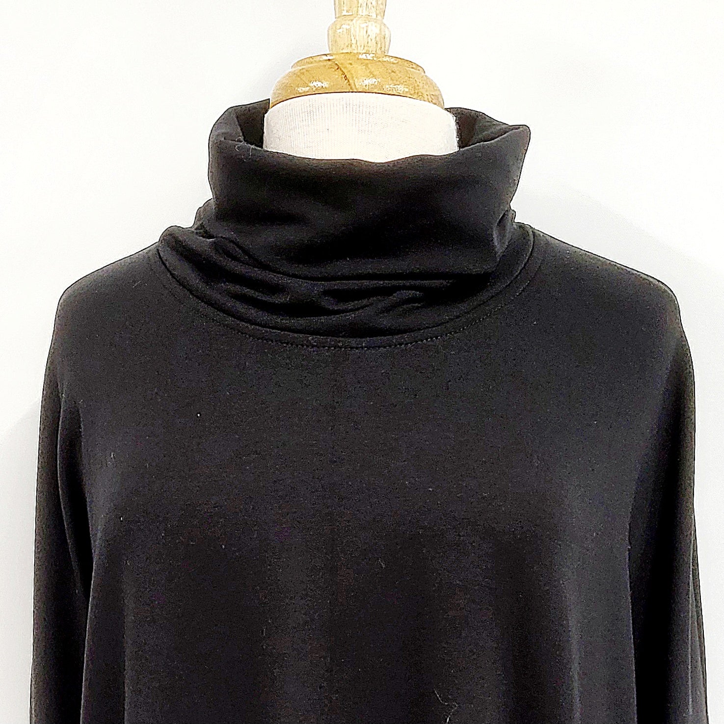 Robe/tunique Nadine à col souple, NOIR