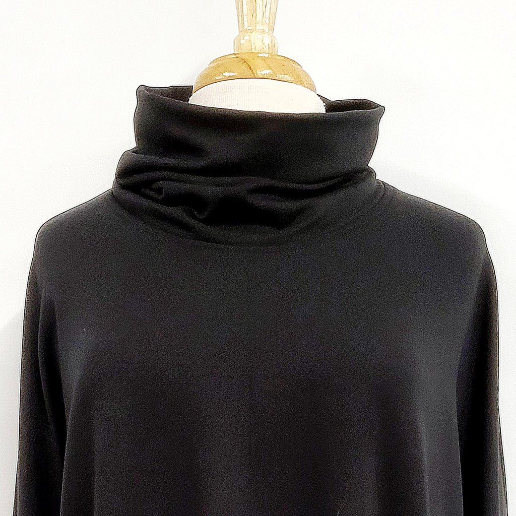 Robe/tunique Nadine à col souple, NOIR